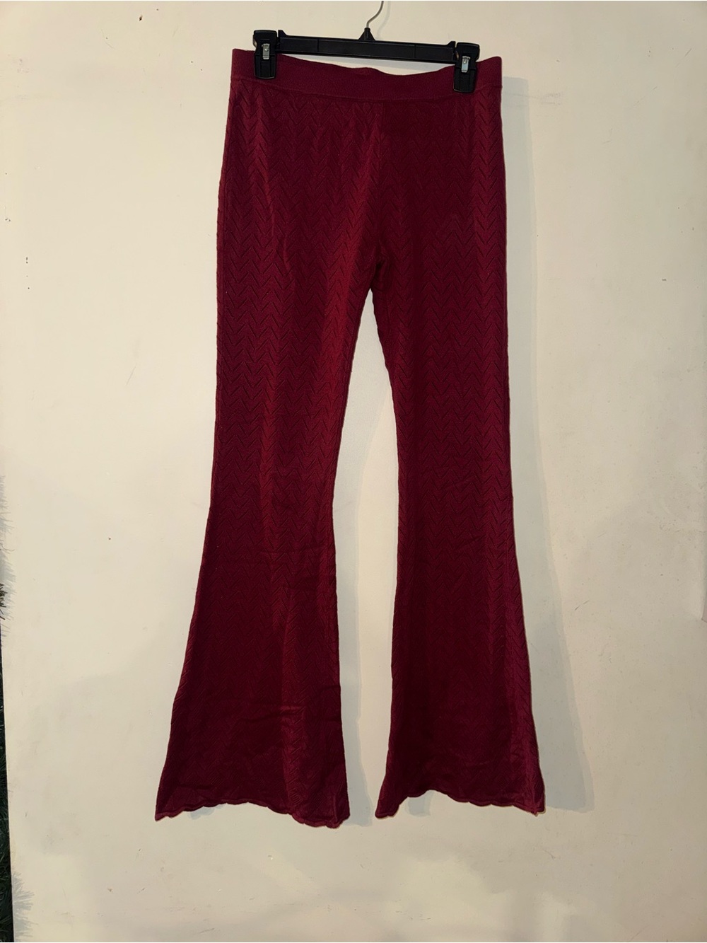 ‼️SALE‼️ Forever 21 Burgundy Knit flare Leg Pants